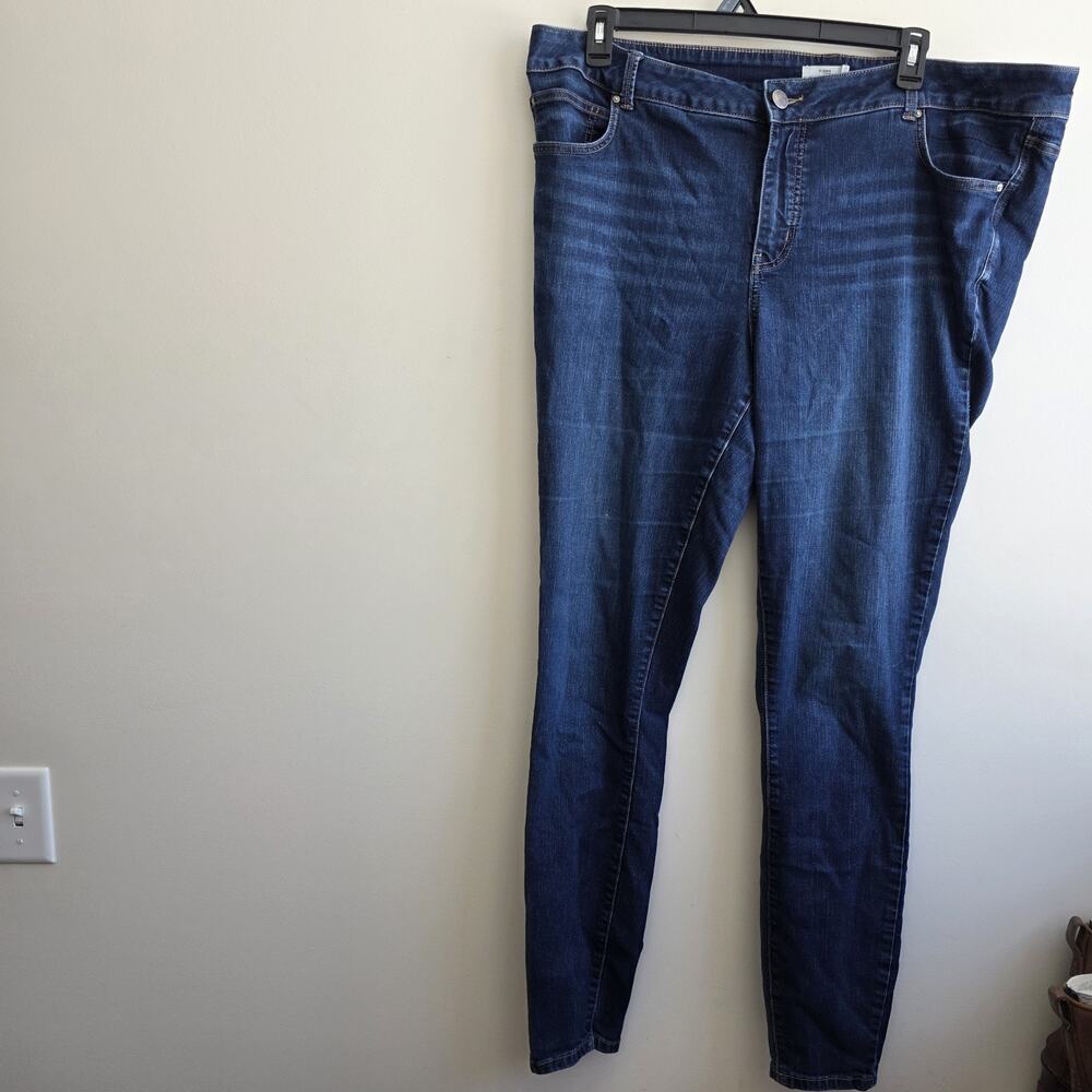 Maurices Jeans Size 20W Blue Dark Wash Jeans Super Skinny‎ Mid Rise X Long Tall